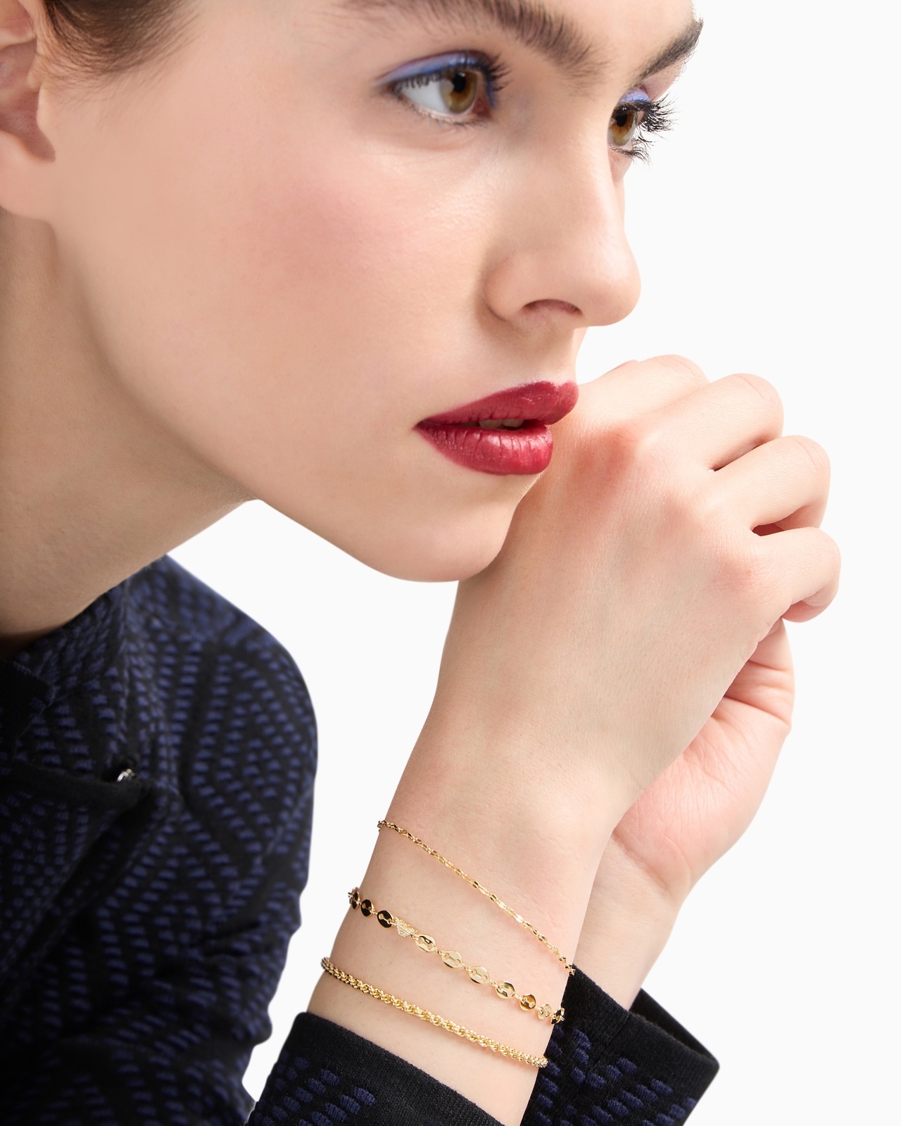 GOLD-TONE BRASS MULTI-STRAND BRACELET - 2