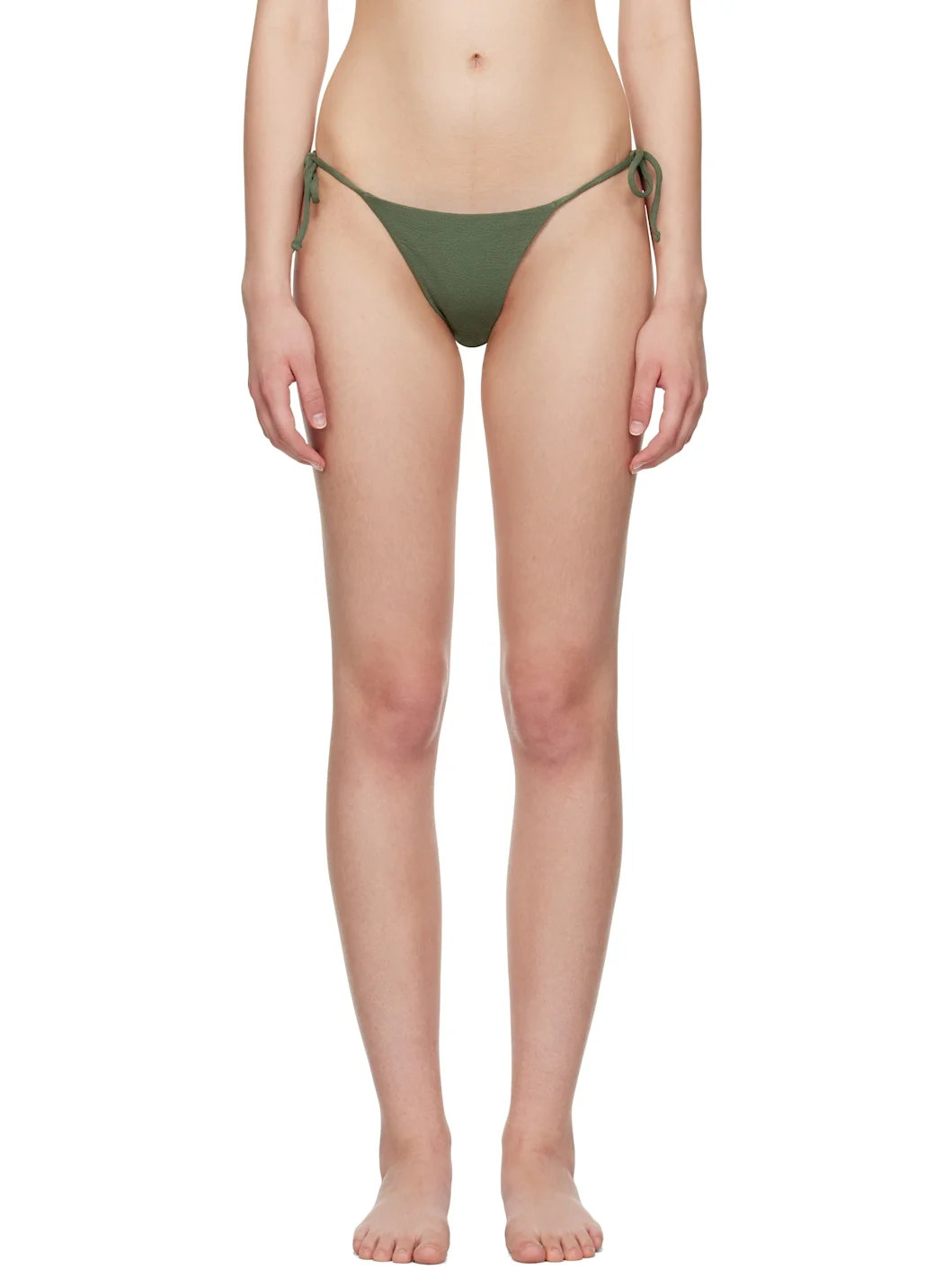 Khaki String Bikini Bottom - 1