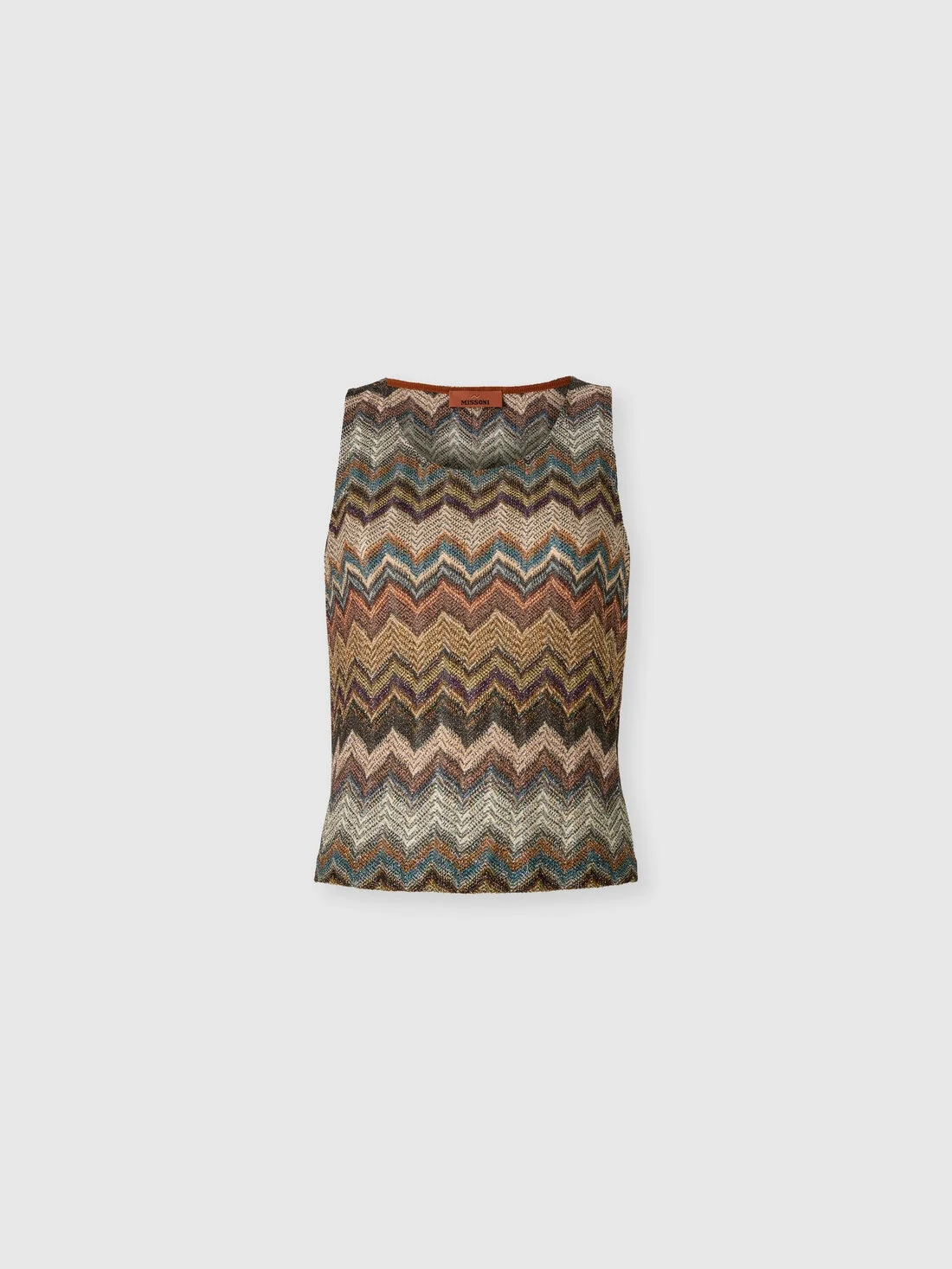 Zig zag top in lamé viscose - 1