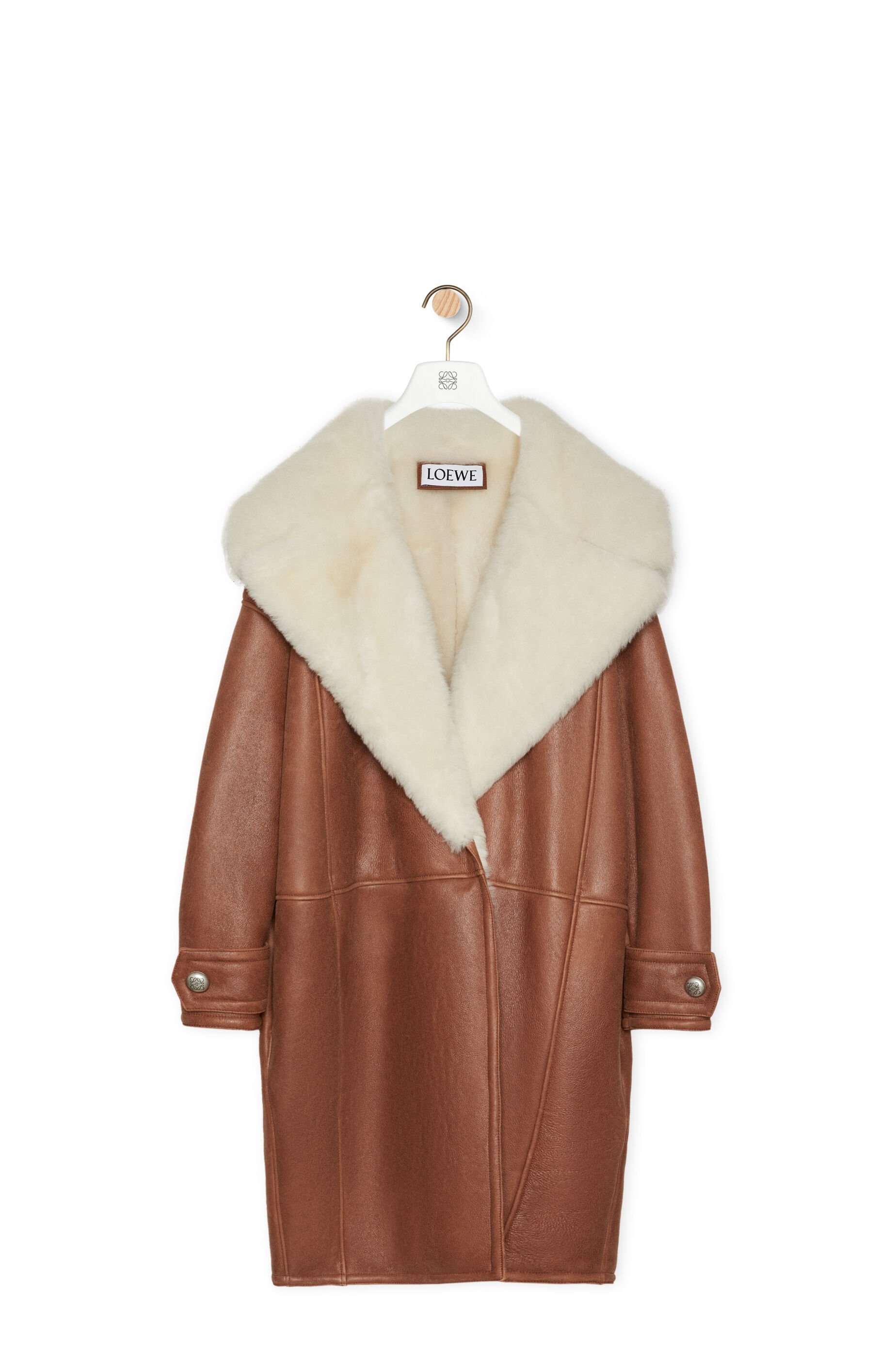 Pebble coat in shearling - 1