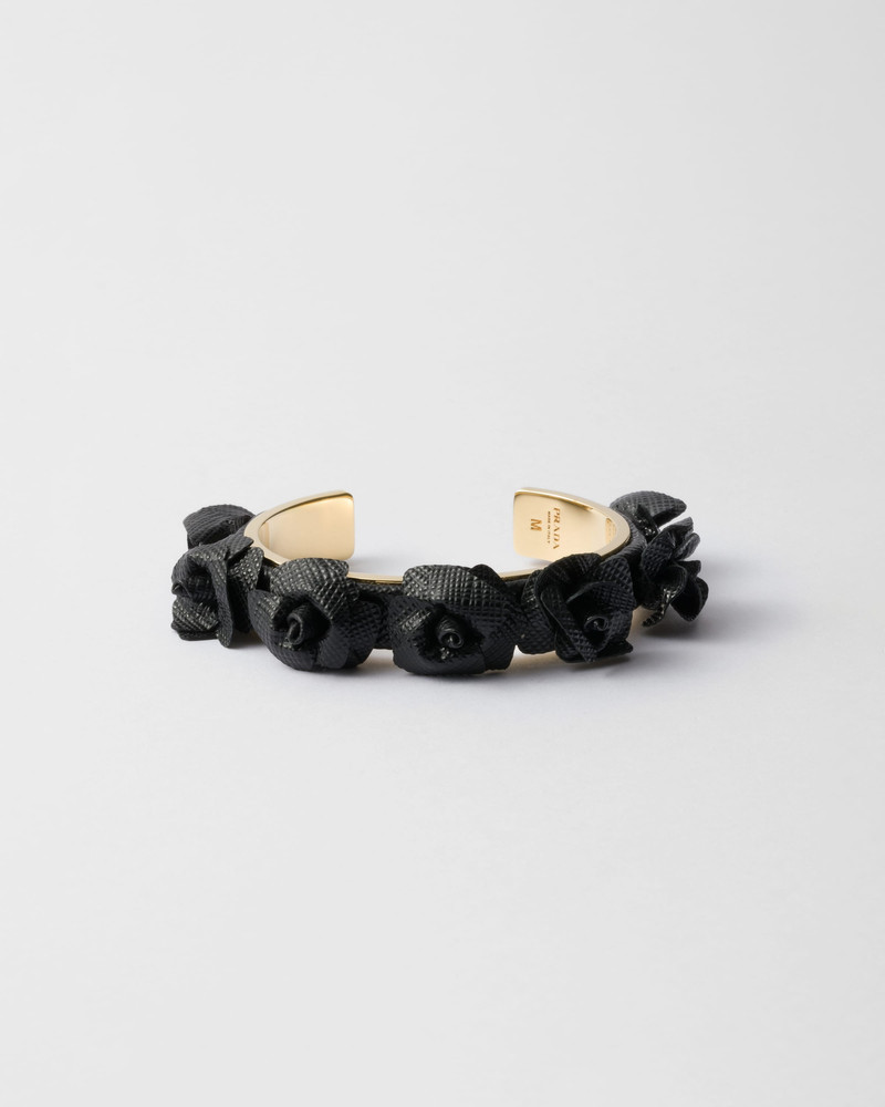 Saffiano leather and metal bracelet 1