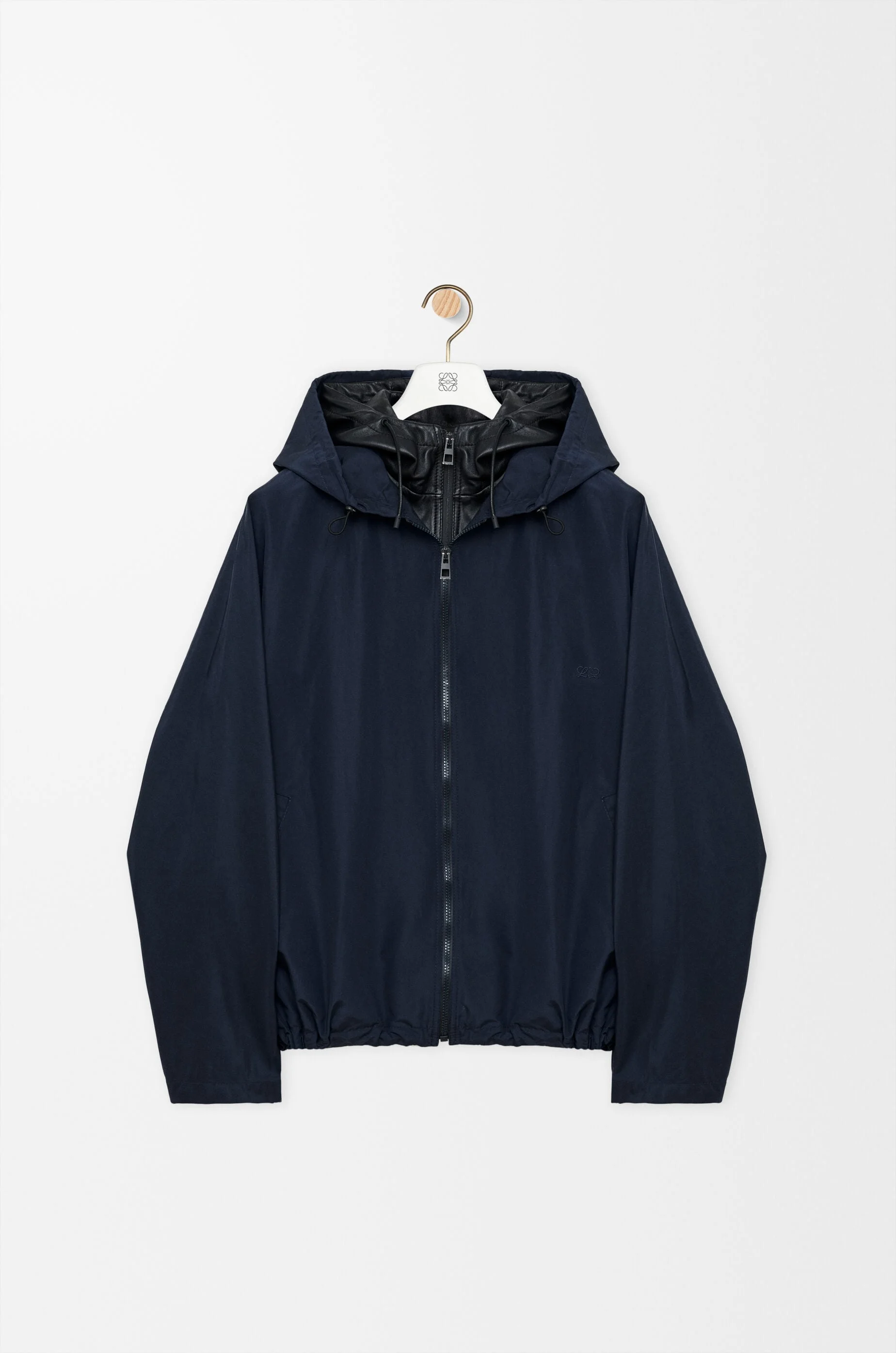 Hooded jacket in technical cotton shell - 1