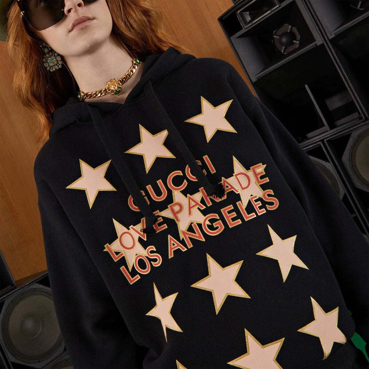 Gucci Logo Starts Cotton Jersey Sweatshirt - 4