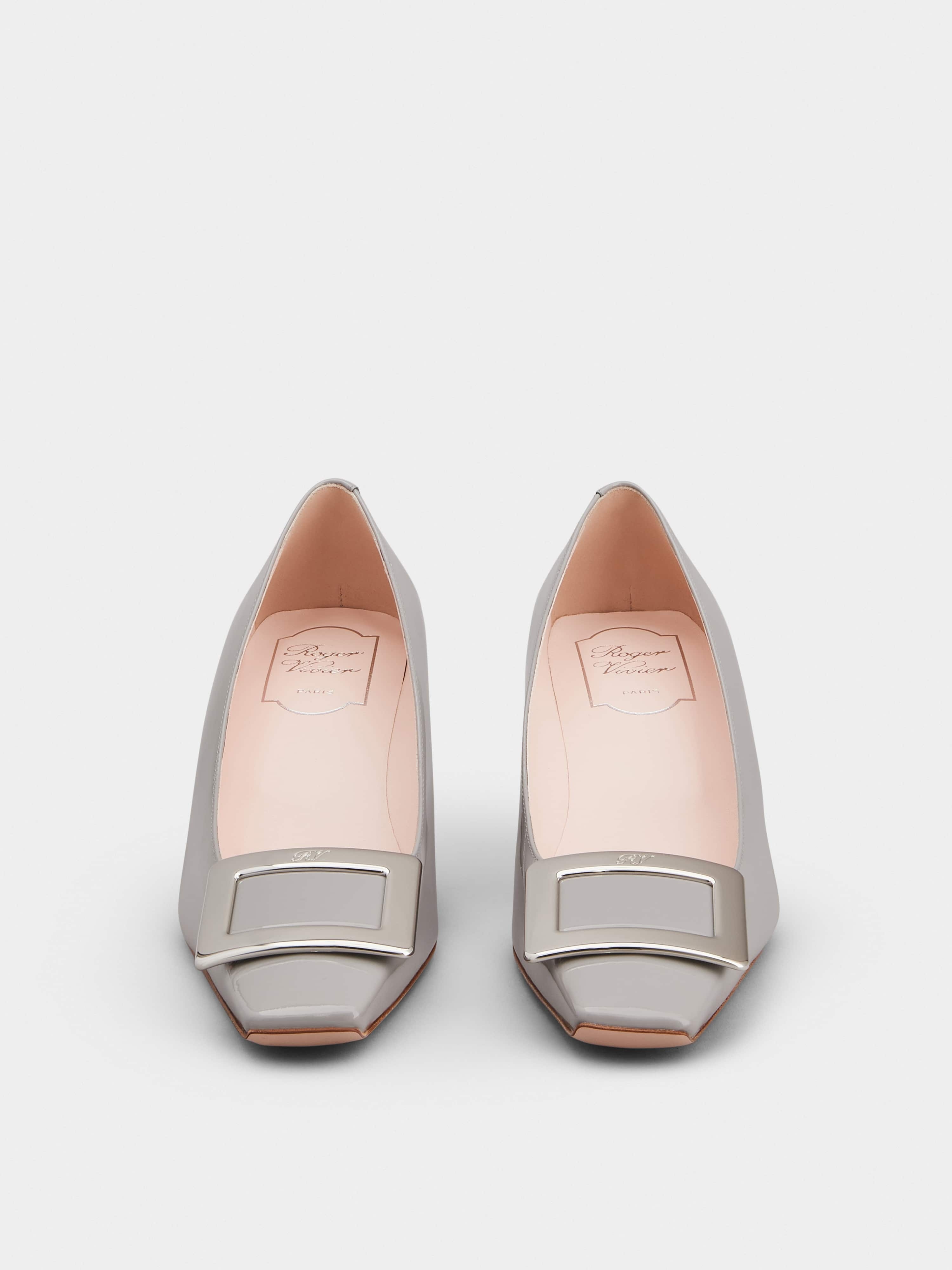 Belle Vivier Metal Buckle Pumps in Patent Leather - 7
