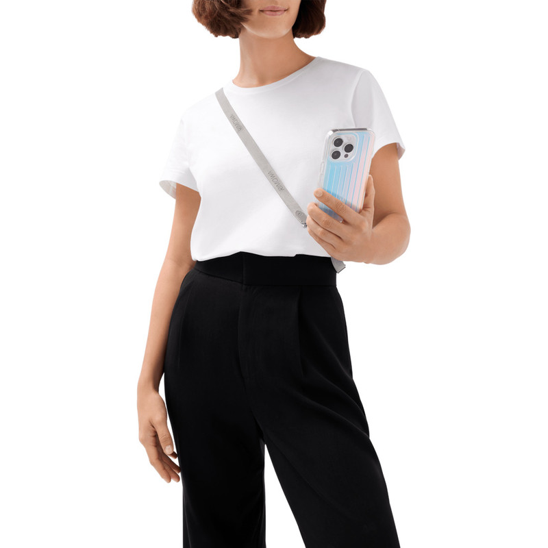 Tech Accessories - Polycarbonate Iridescent Case for iPhone 15 Pro with Strap 5