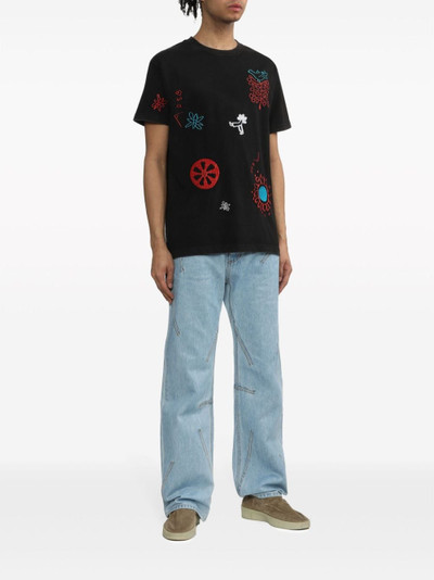 Andersson Bell embroidered cotton T-shirt outlook