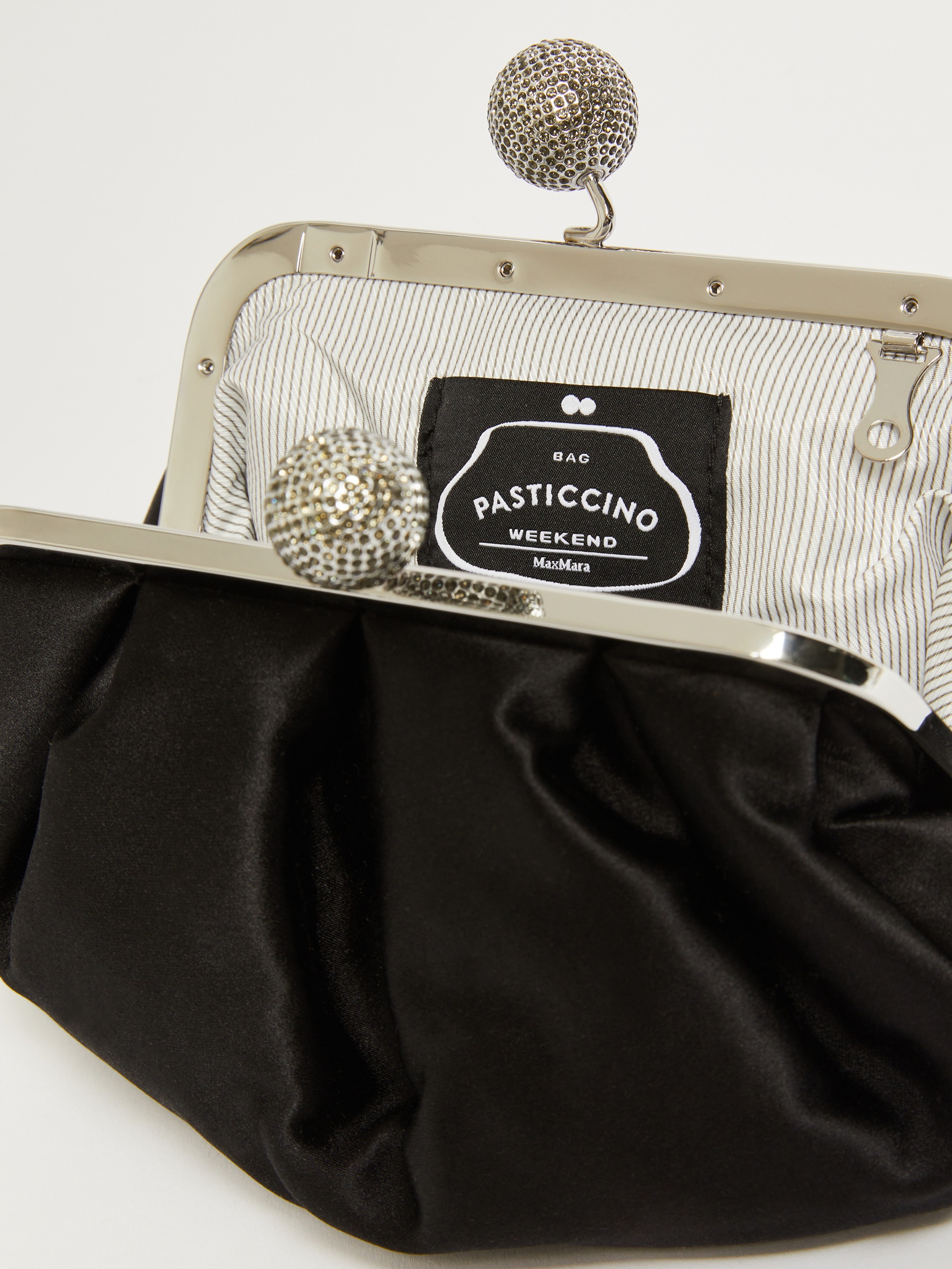 EMMY Small satin Pasticcino Bag with rhinestones - 6