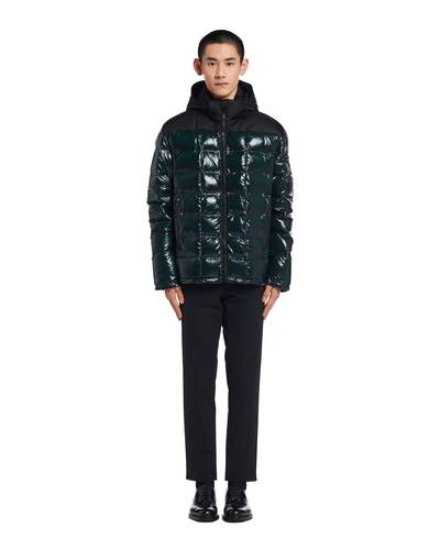 Prada Hooded nylon down jacket outlook