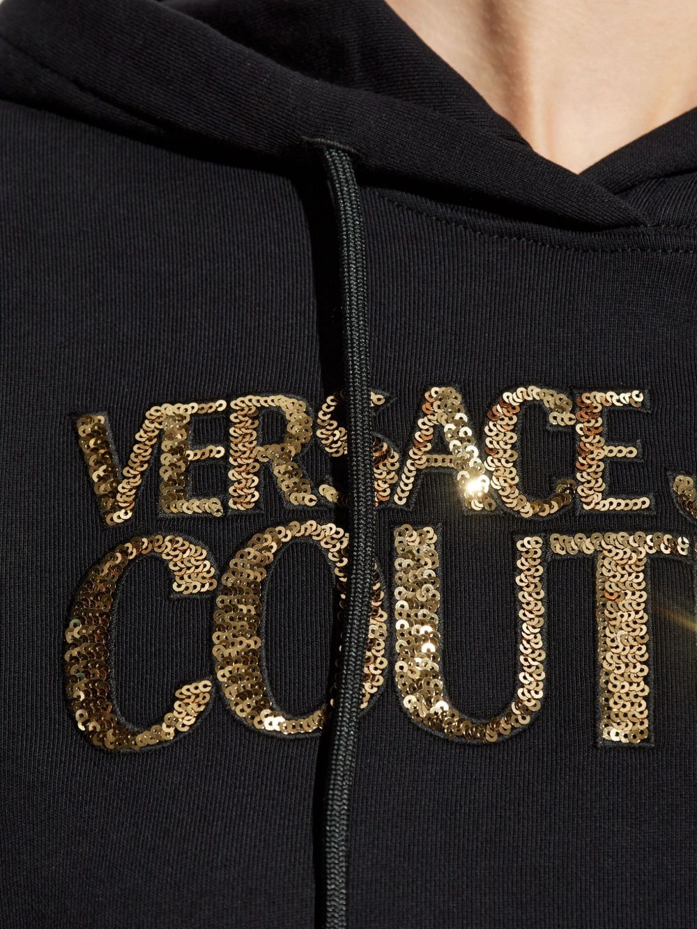 sequin-logo hoodie - 5