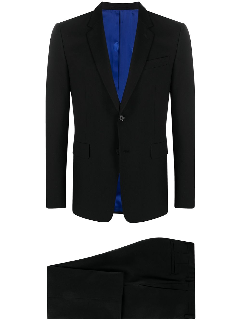 tailored-fit wool-mohair blend suit - 1