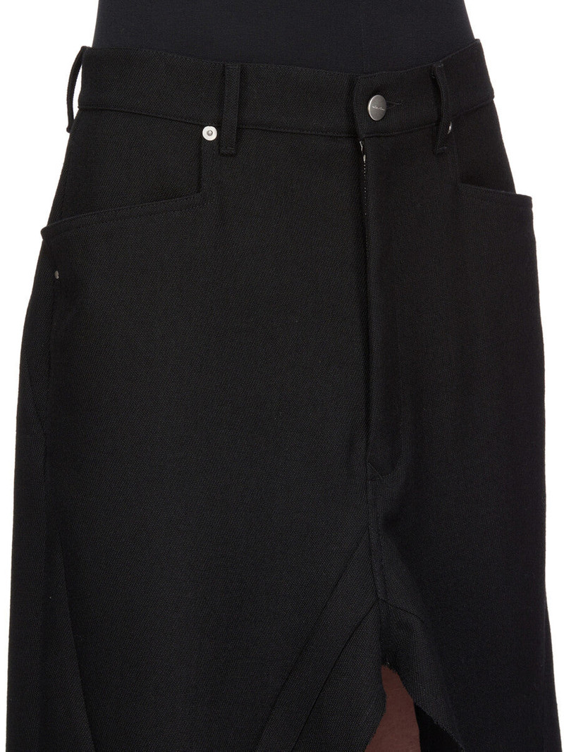 Slivered wool midi skirt 4