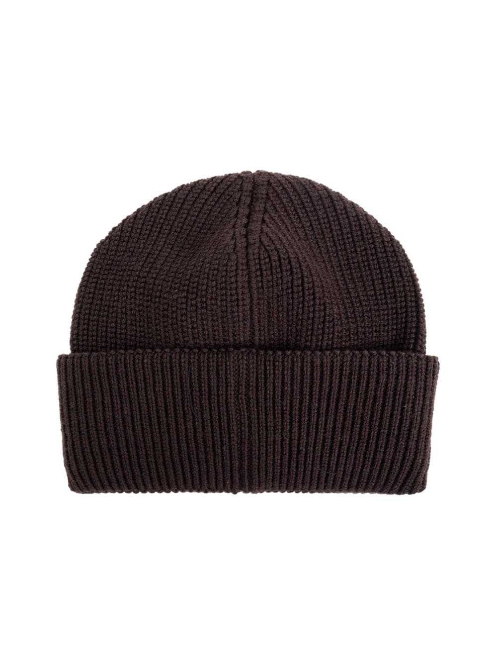 logo-patch wool beanie - 3