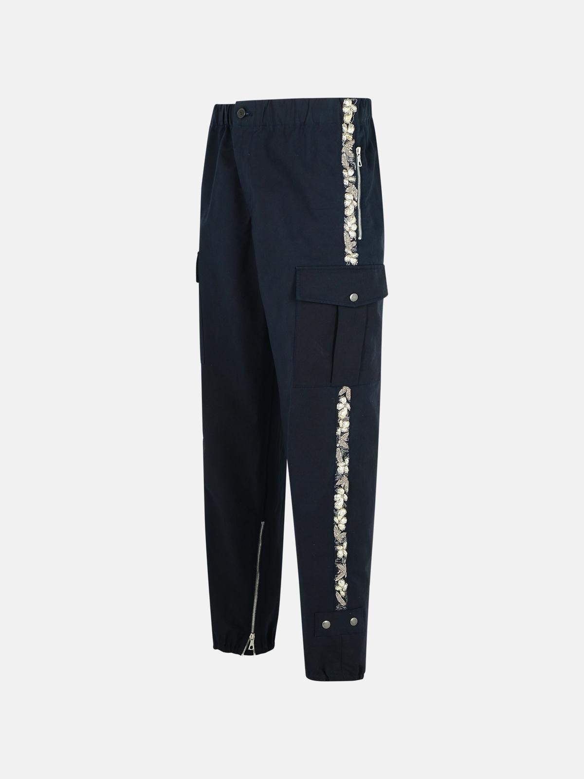 'PEBB' NAVY COTTON PANTS - 2