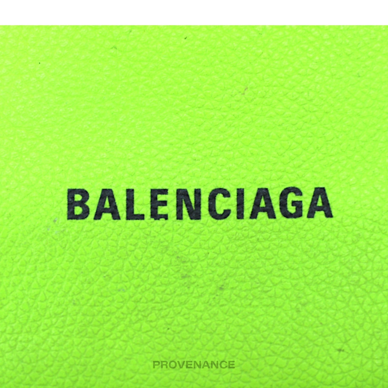 Balenciaga Logo Fragment Zip Card Wallet - Neon - 7