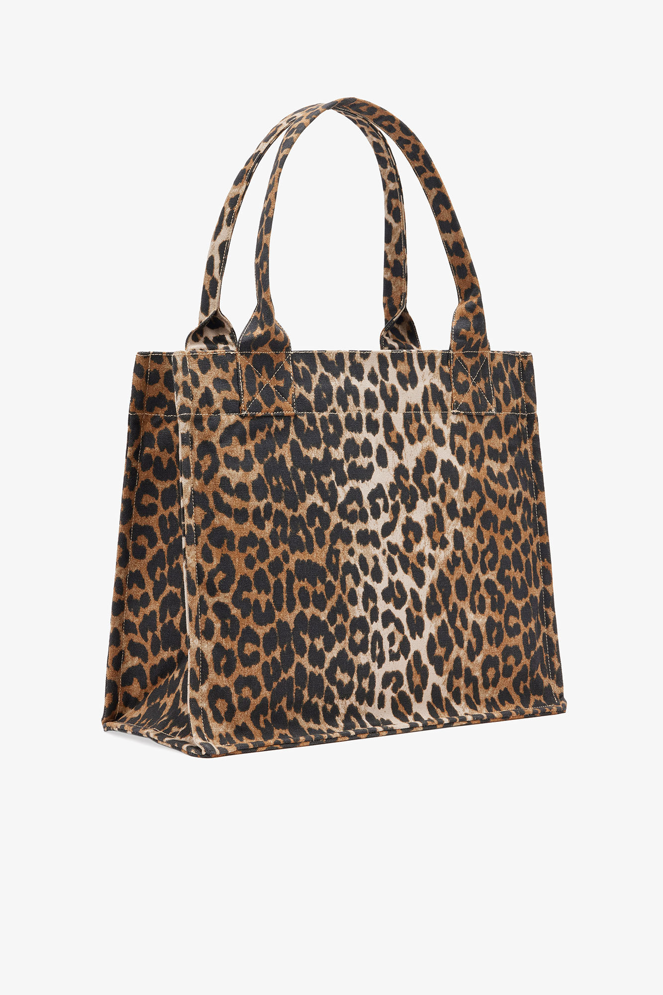 LEOPARD LARGE CANVAS TOTE BAG - 2