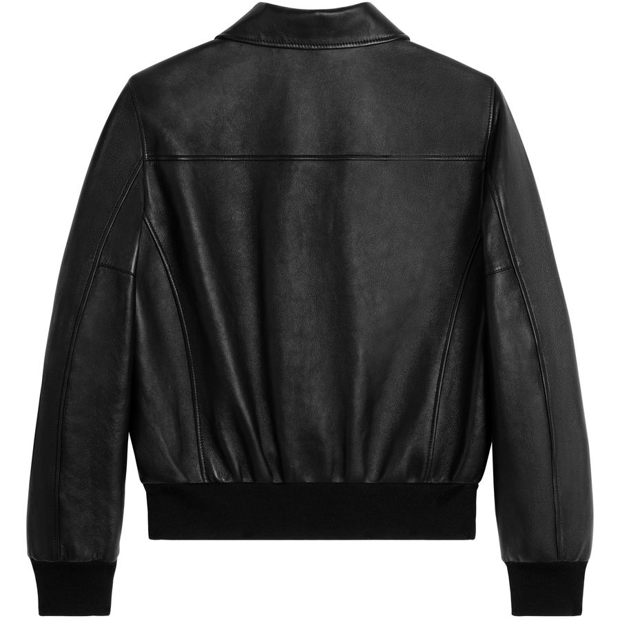 Classic aviator blouson jacket in soft lambskin - 2
