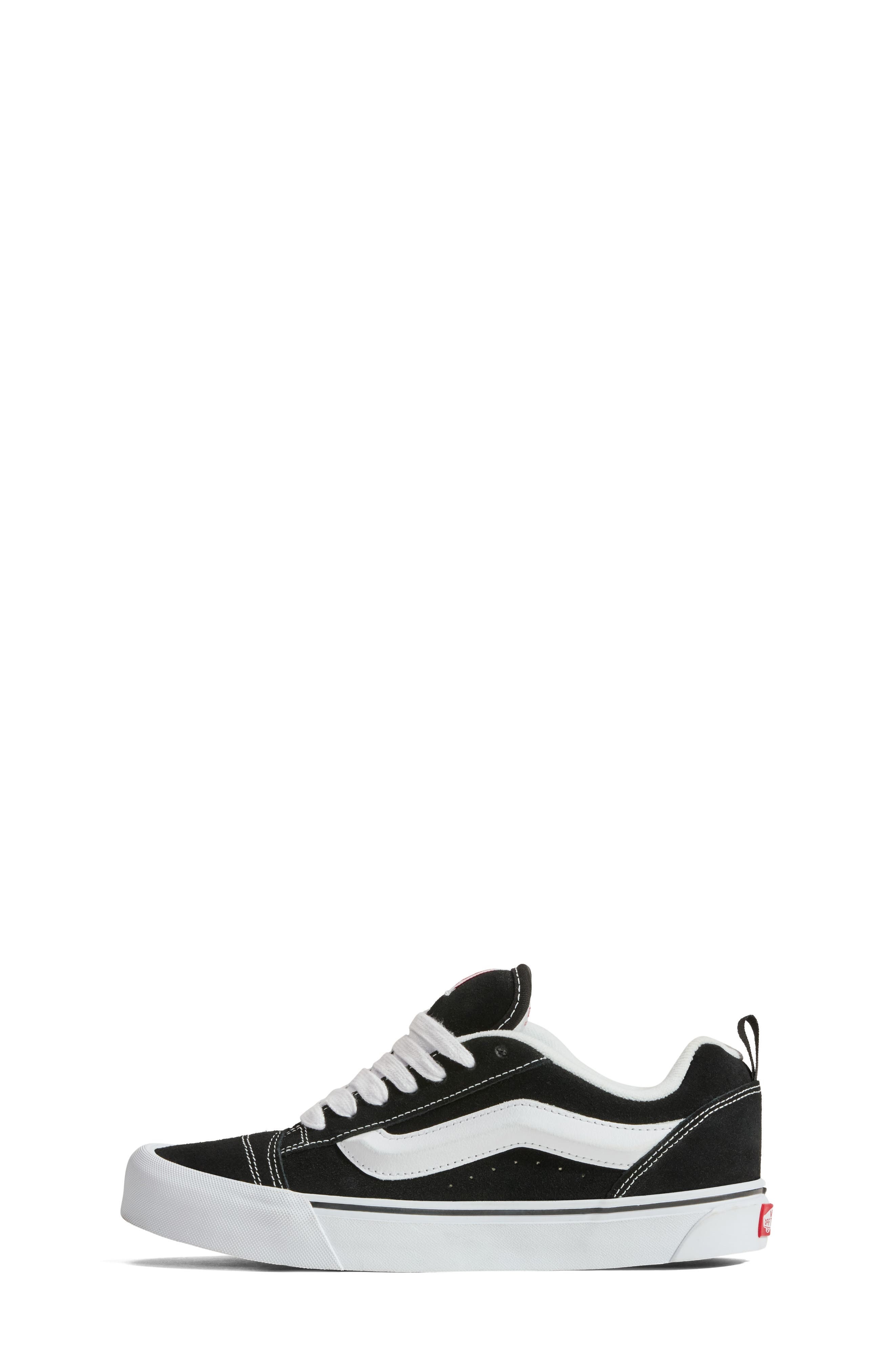 Vans Knu Skool Suede Low Top Sneaker in Black/True White at Nordstrom - 2