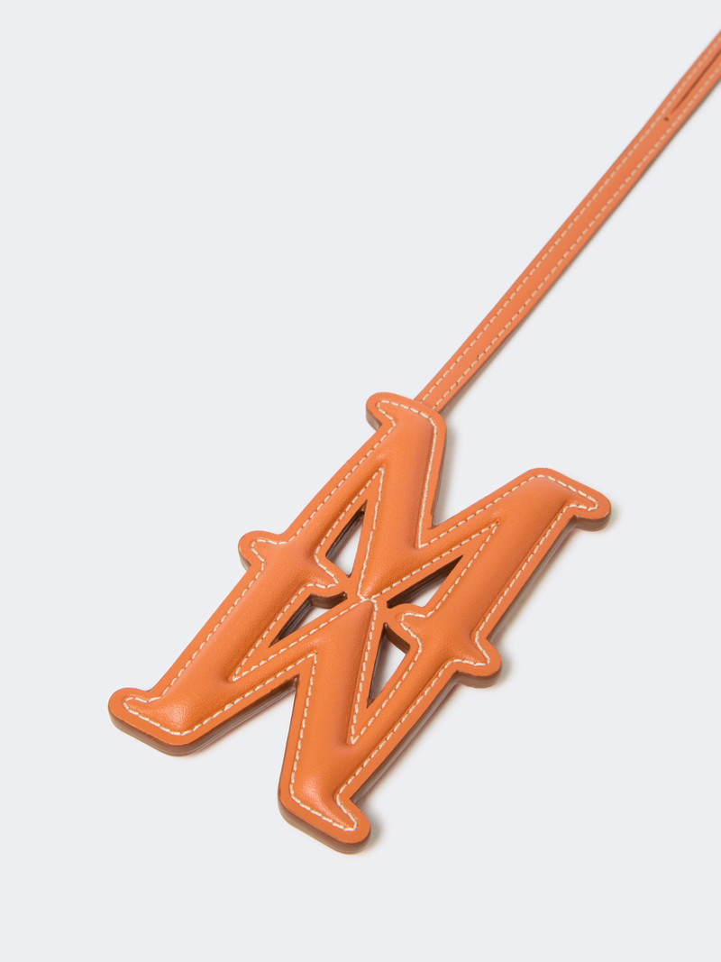 Max Mara Leather Monogram charm - TANGERINE outlook