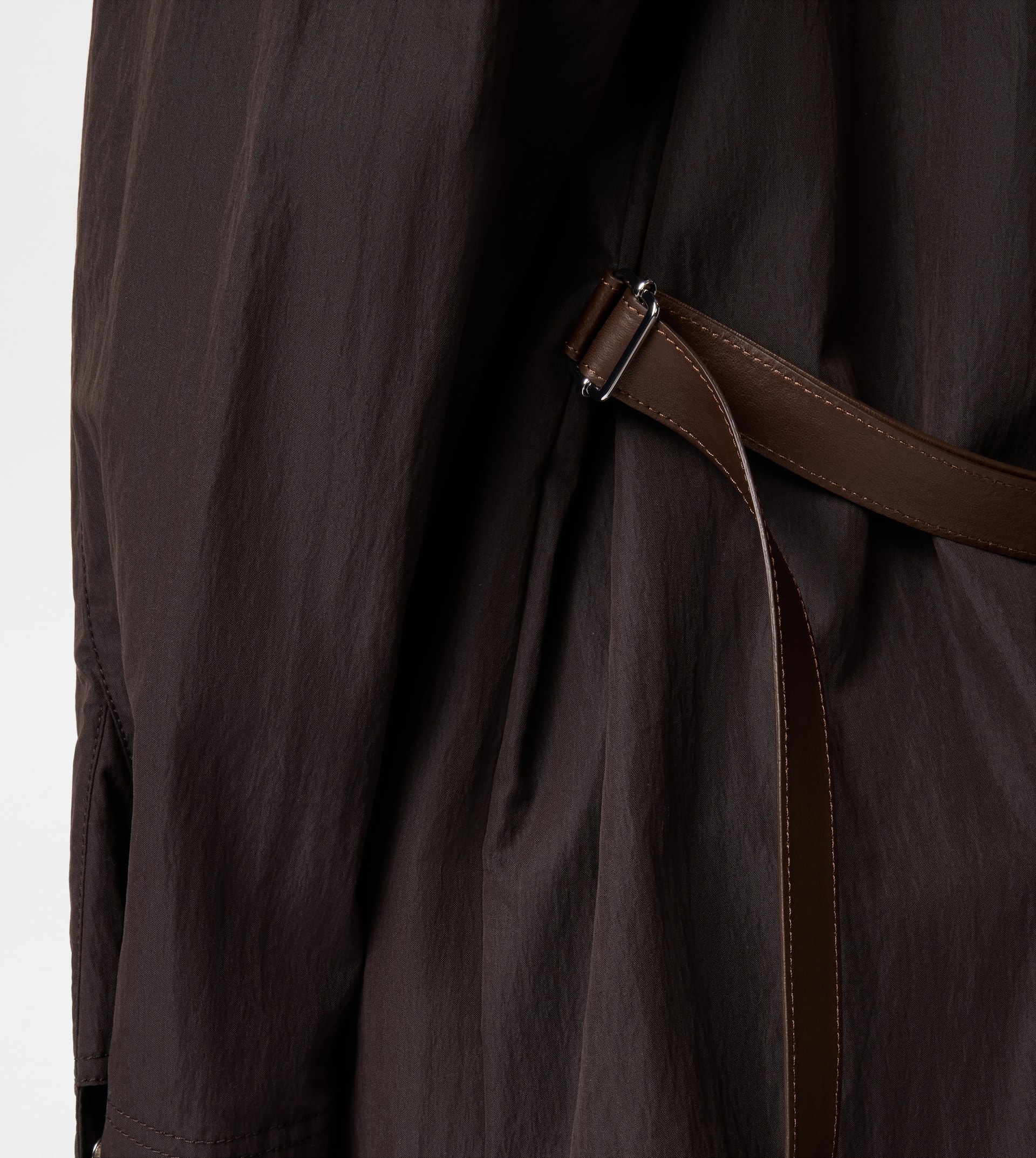 WINDBREAKER IN TECHNICAL COTTON - BROWN - 7