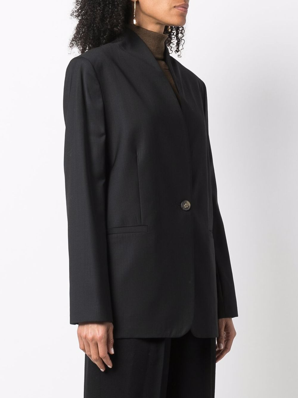 single-breasted wool blazer - 3
