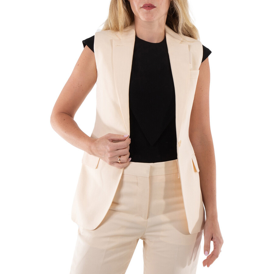 Burberry Ladies Buttermilk Beige Aurelie Tailored Vest - 3