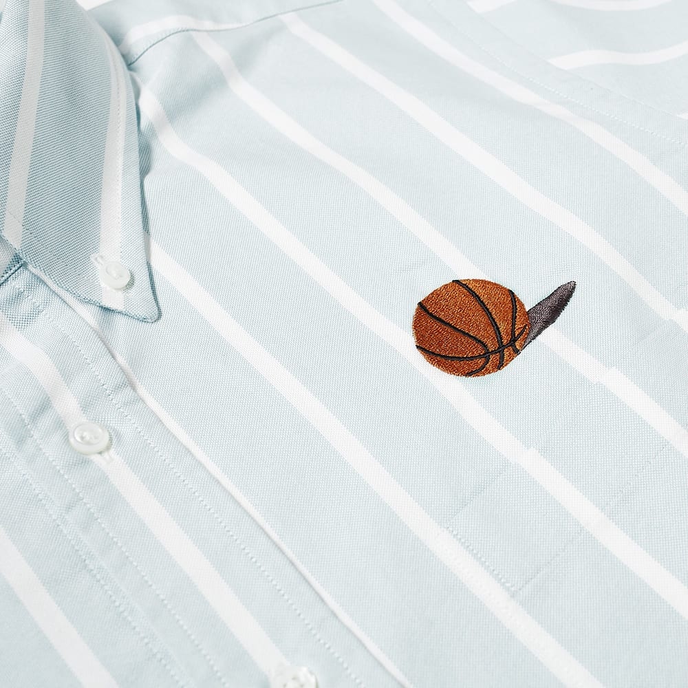 Thom Browne Basketball Icon Short Sleeve Stripe Oxford Shirt - 2