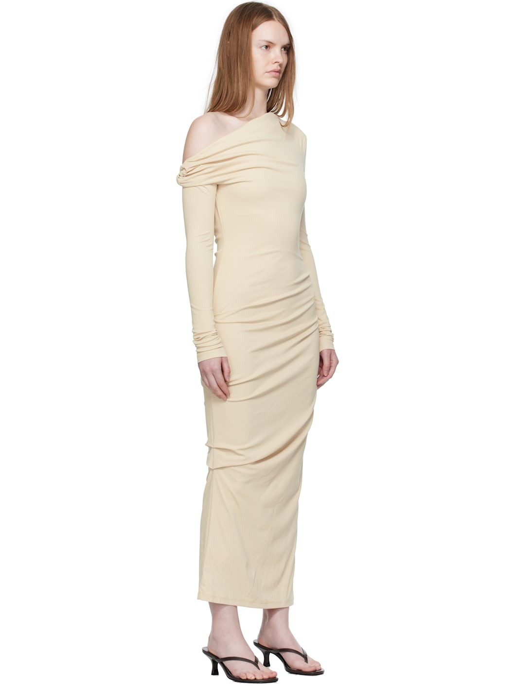 Beige Elemental Manahou Midi Dress - 2