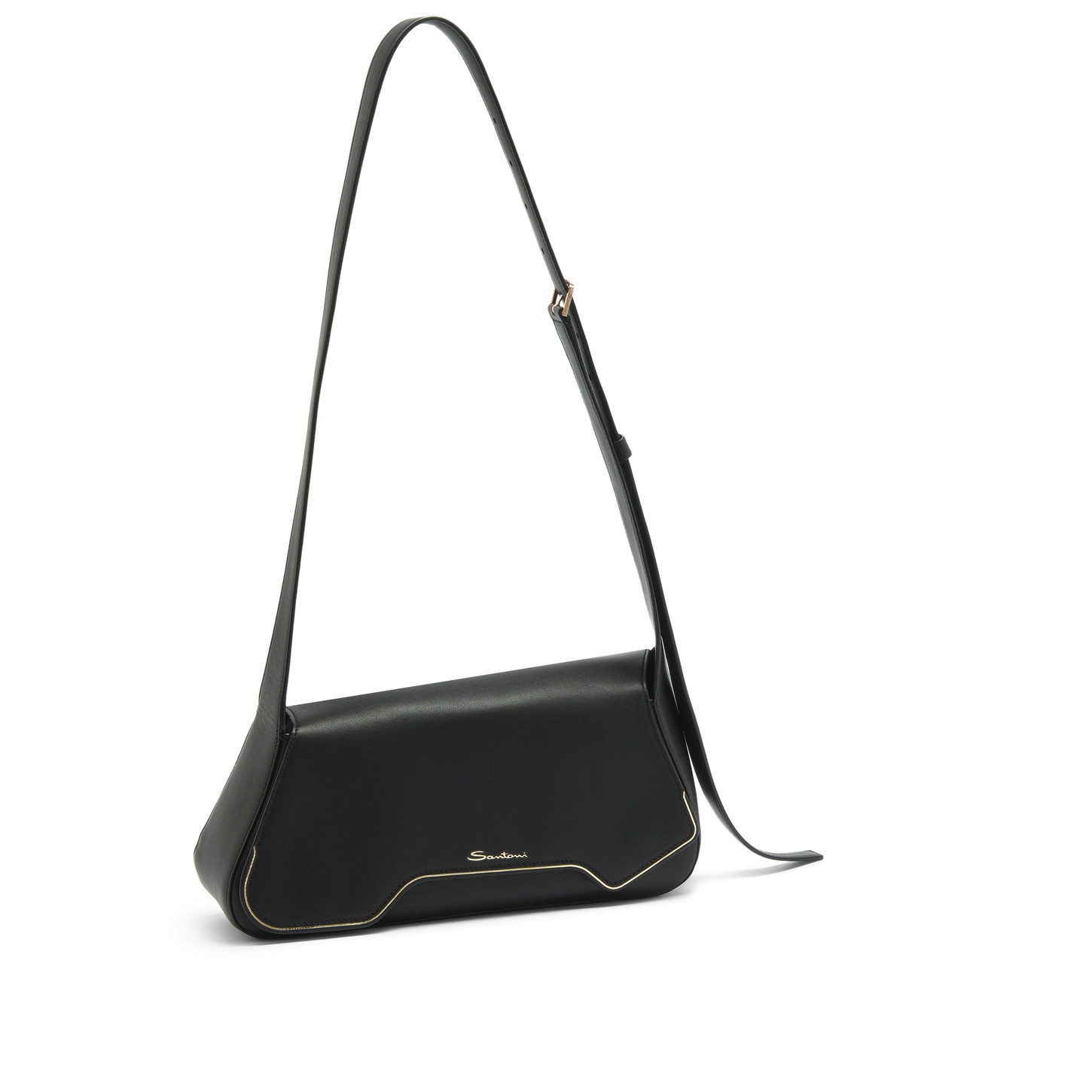 Black leather The Pluto bag - 5