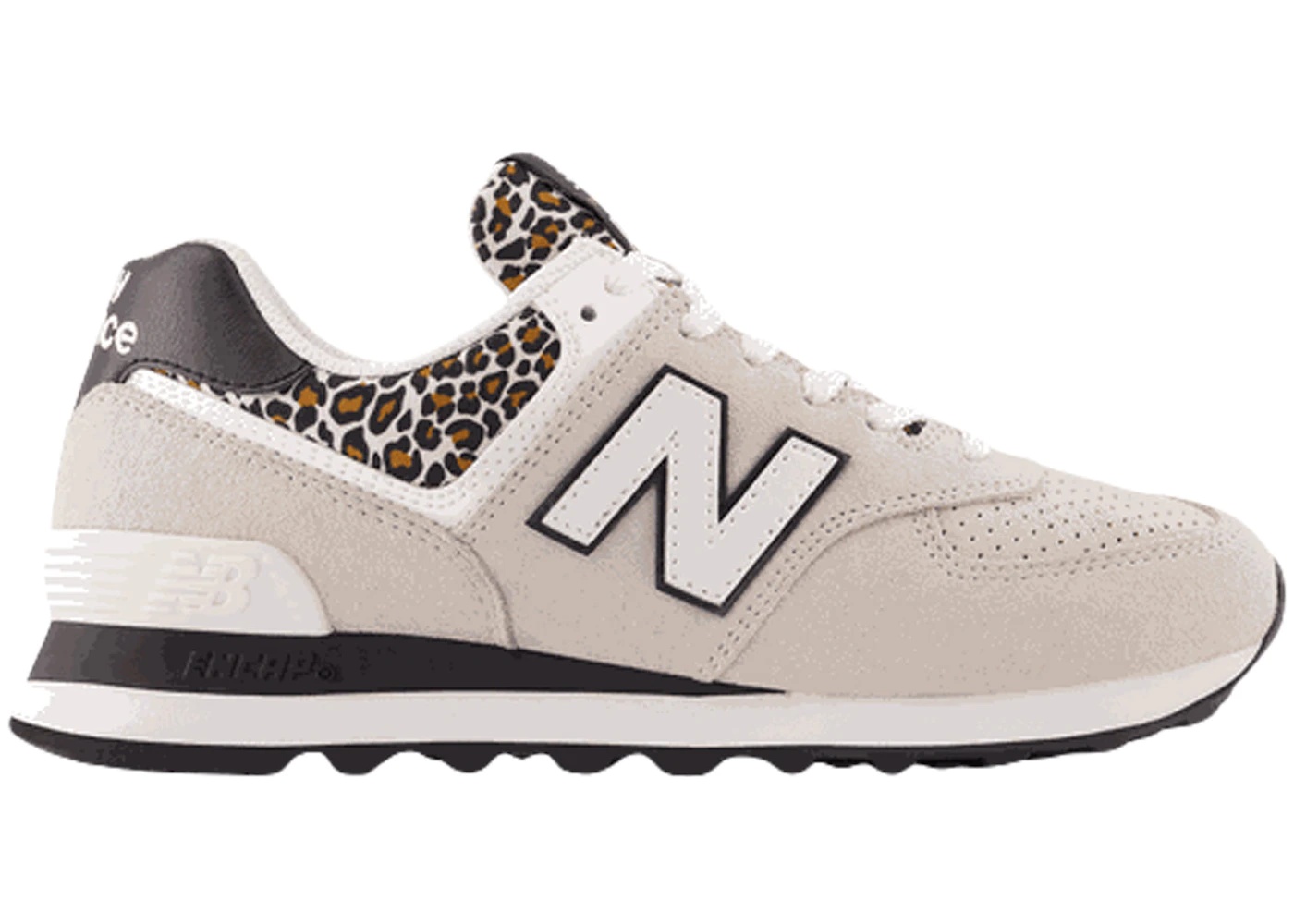 New Balance 574 Grey Black Leopard Print (Women's) - 1