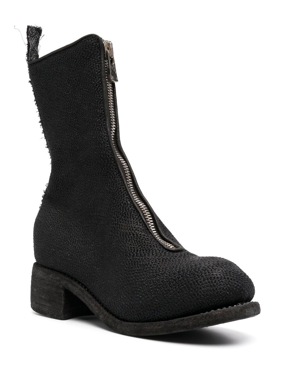 slouchy front-zip ankle boots - 4