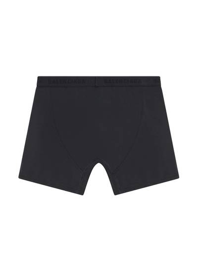 BALENCIAGA logo-waistband fitted swim shorts outlook