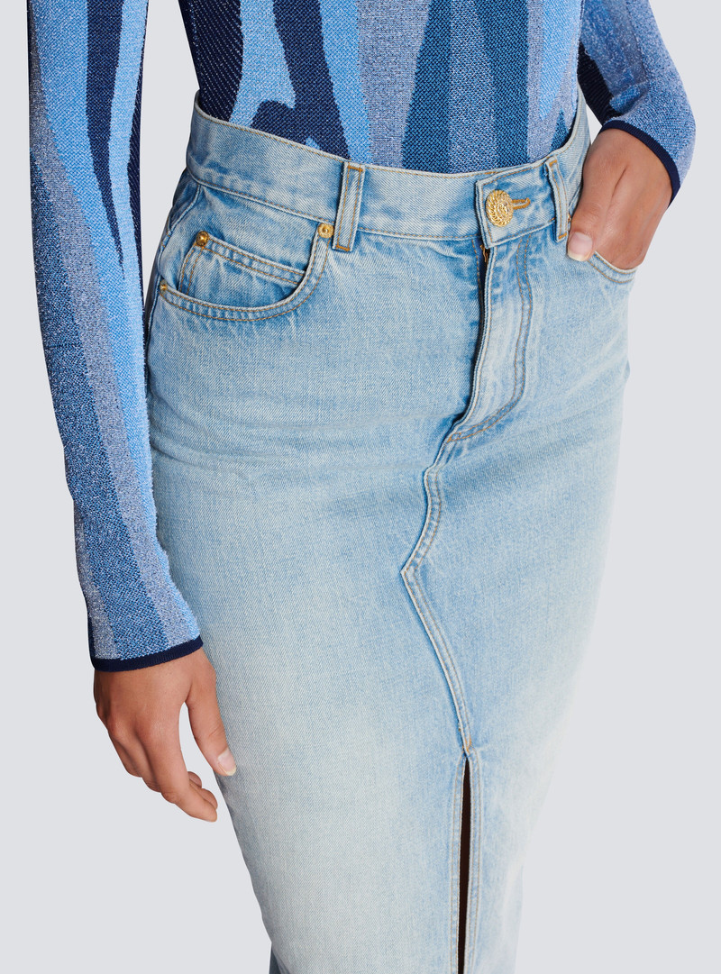 Denim midi skirt 6