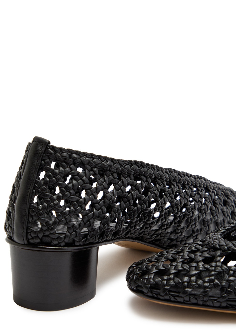 LE Monde Beryl 40 Woven Leather Ballet Pumps - 4