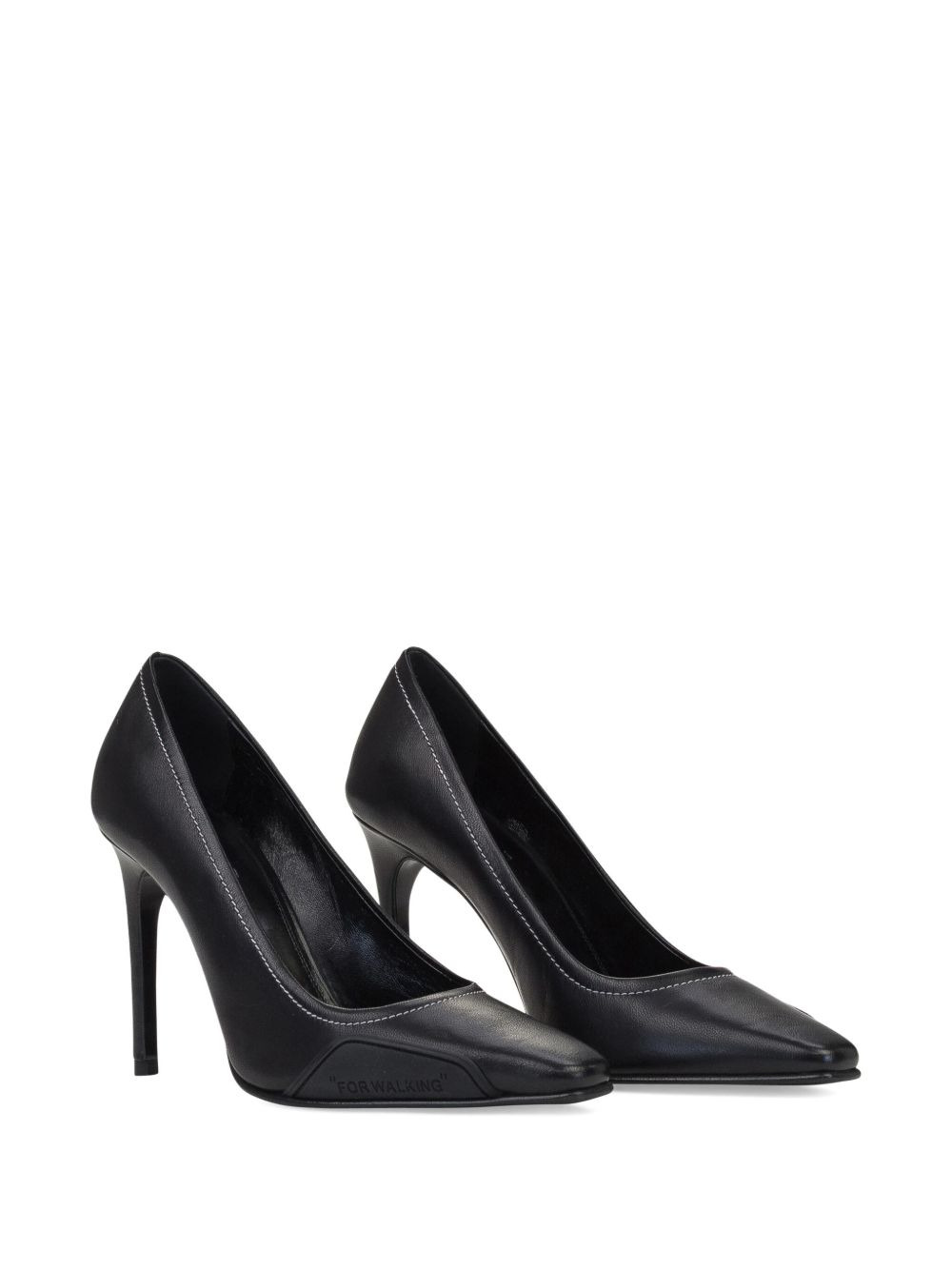 leather heeled pumps - 2