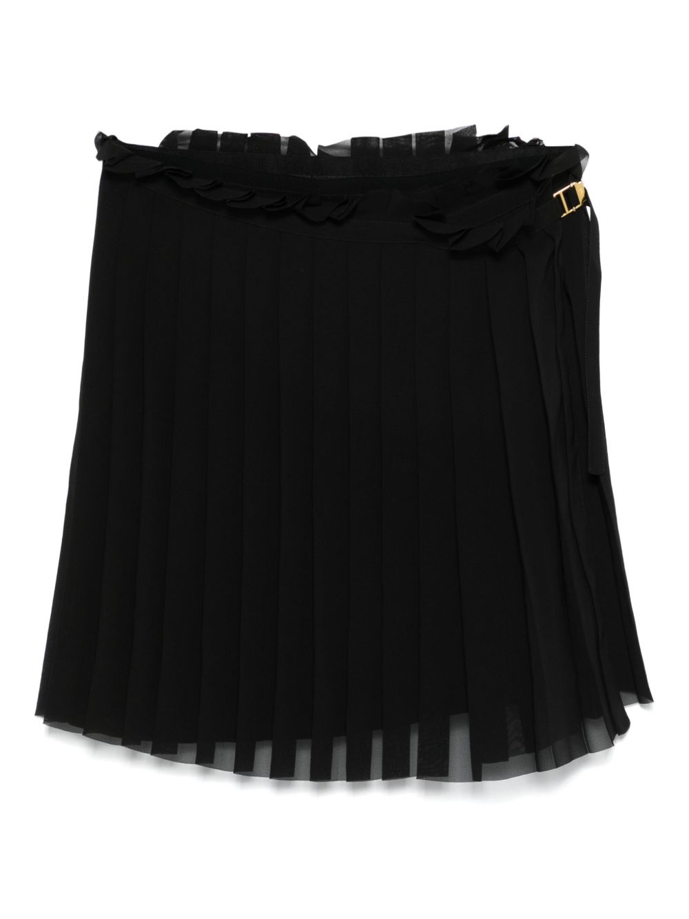 pleated twill mini skirt - 1