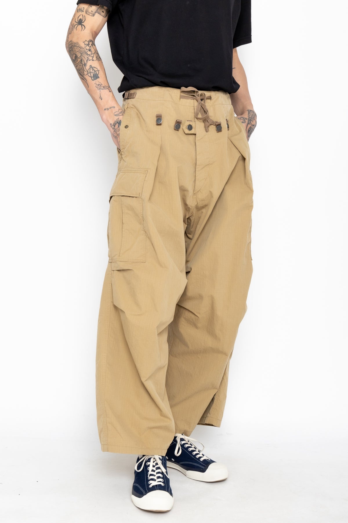 Rip Stop JUMBO Cargo Pants - Beige - 12