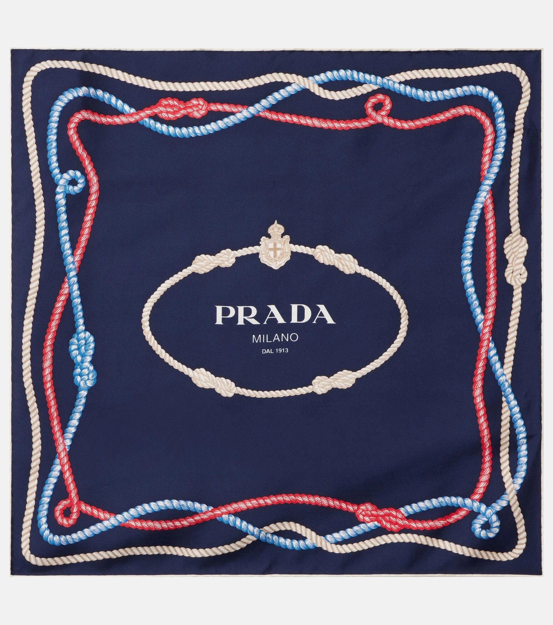 Printed silk twill scarf - 1