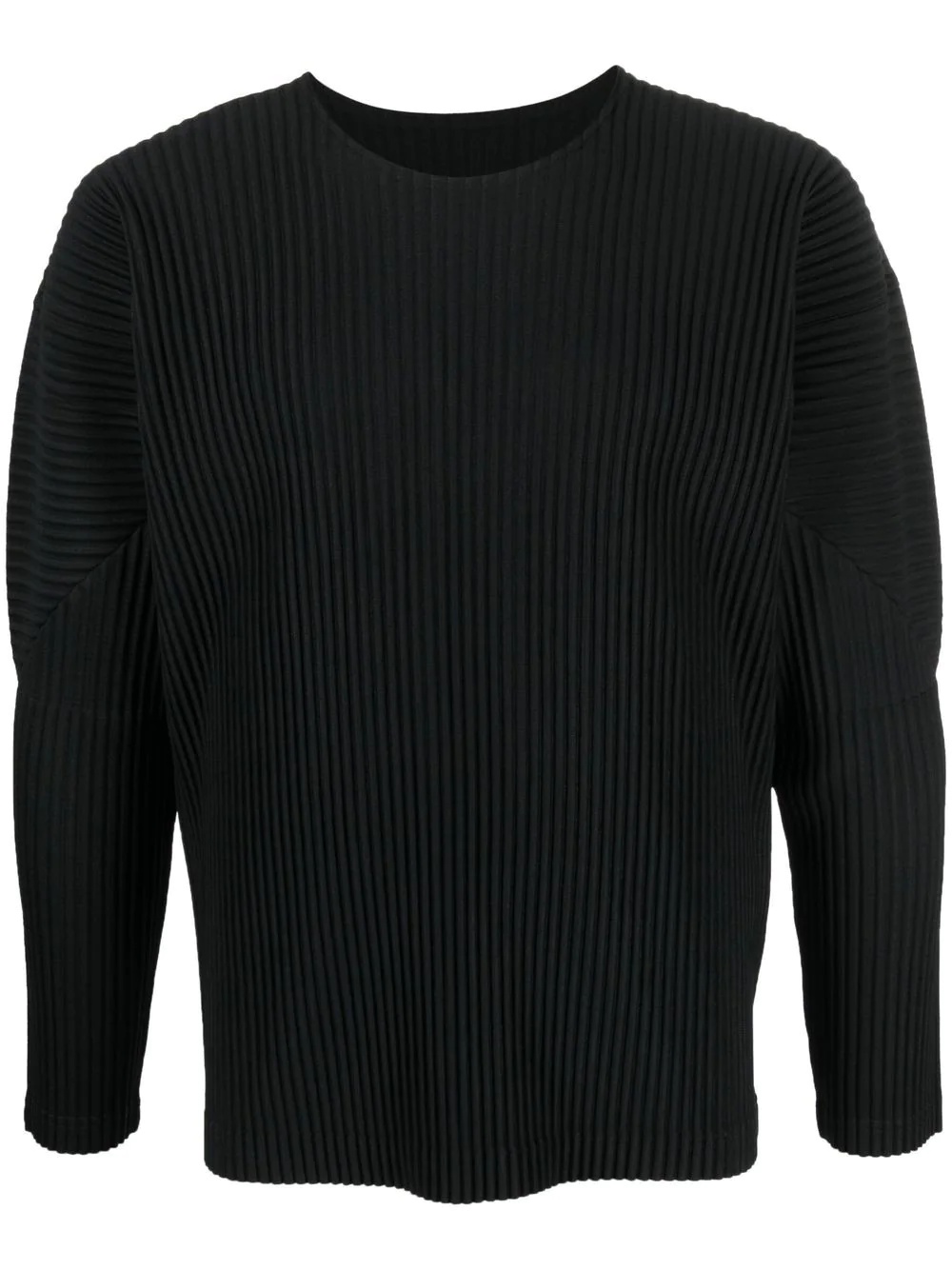 pleated-effect long-sleeve sweatshirt - 1