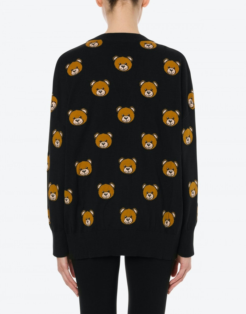 COTTON MAXI CARDIGAN ALLOVER TEDDY BEAR 3