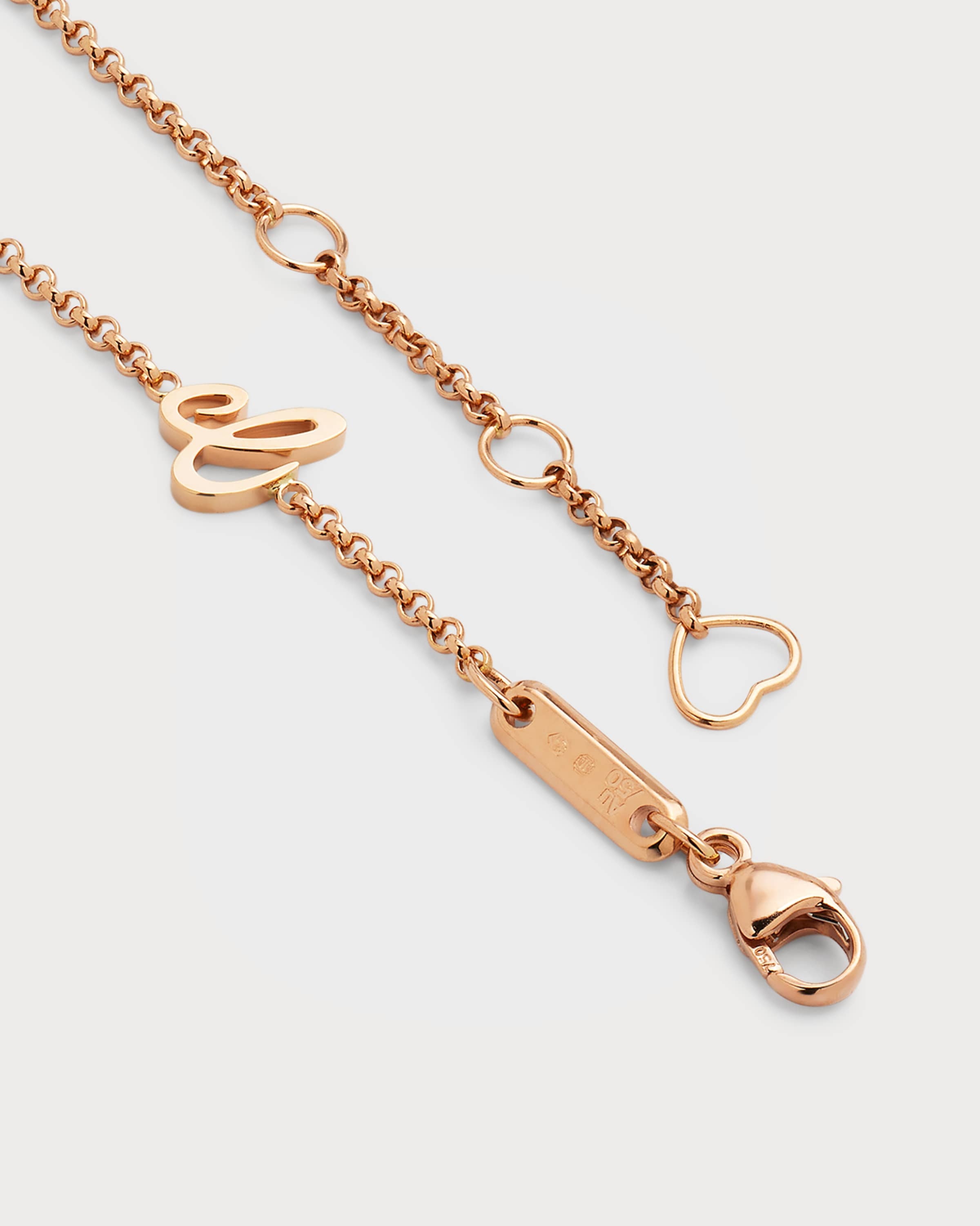 Happy Hearts 18K Rose Gold Pink Opal & Diamond Pendant Necklace - 3