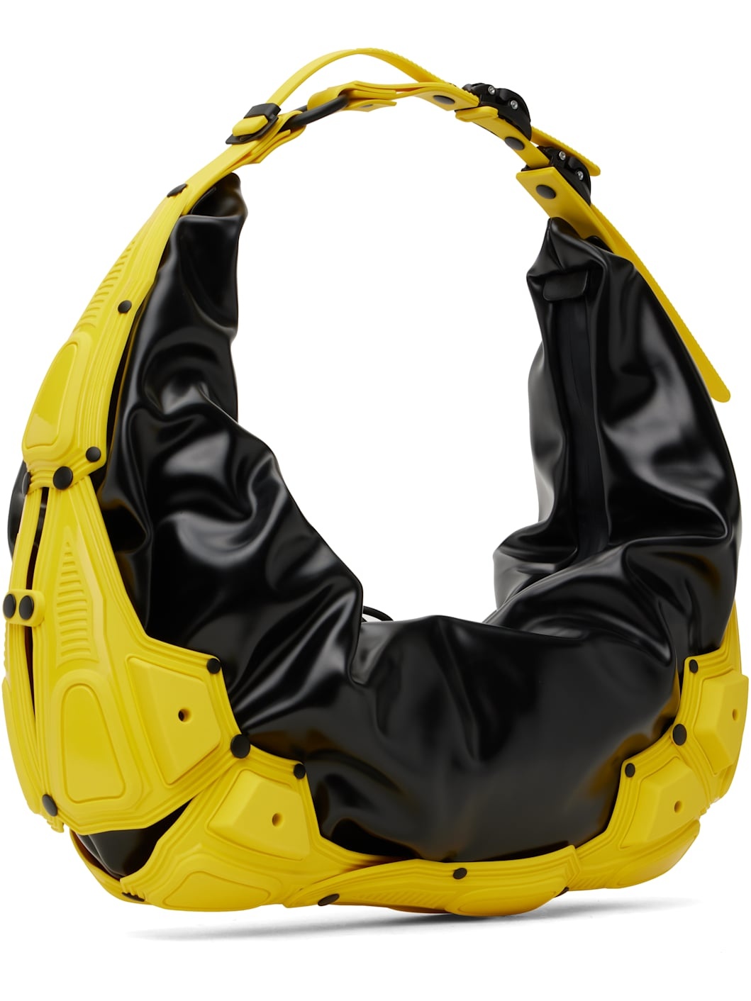 Black & Yellow Object M03 Half Moon Bag - 2