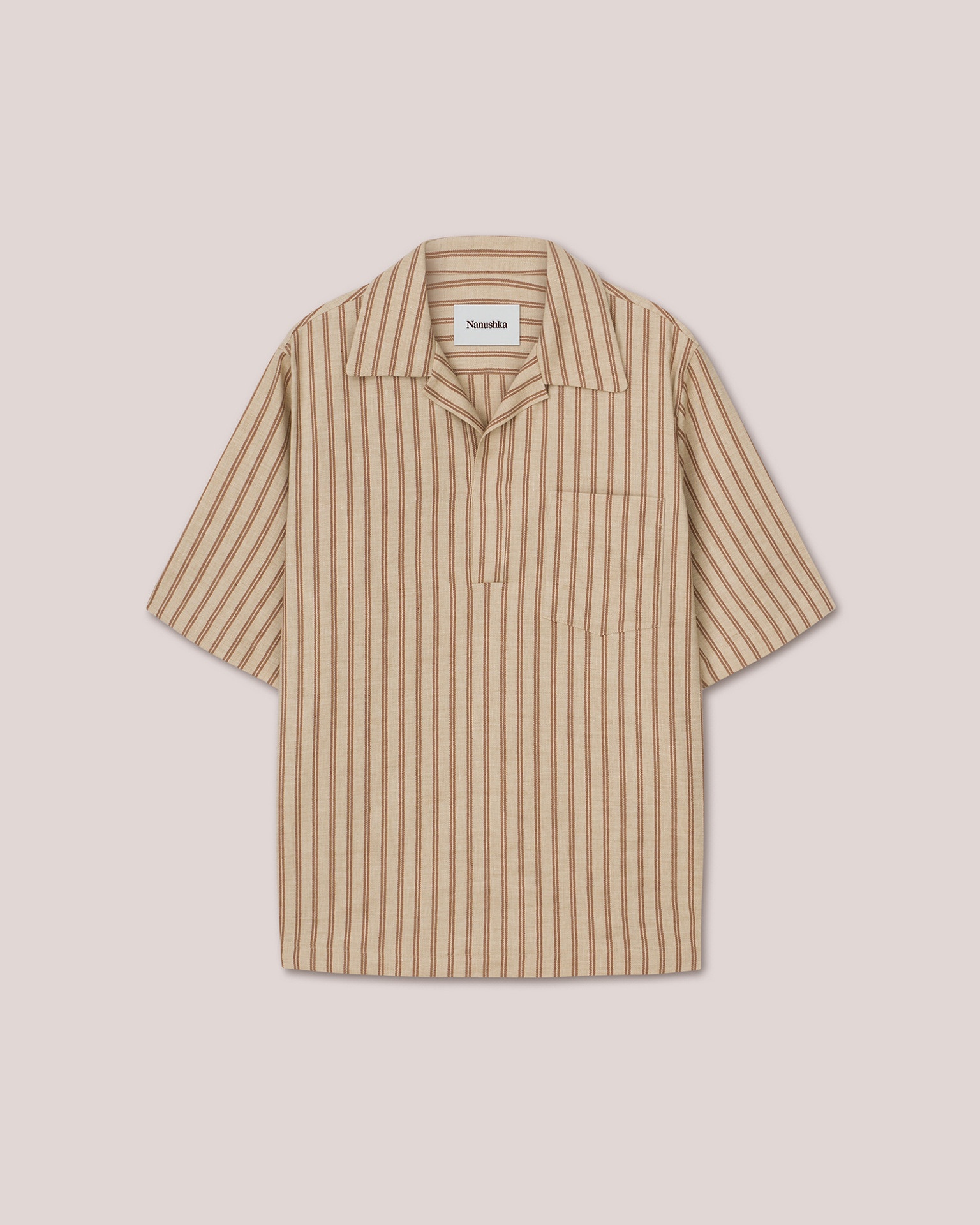 BOLEN - Relaxed shirt - Beige/Brown - 1