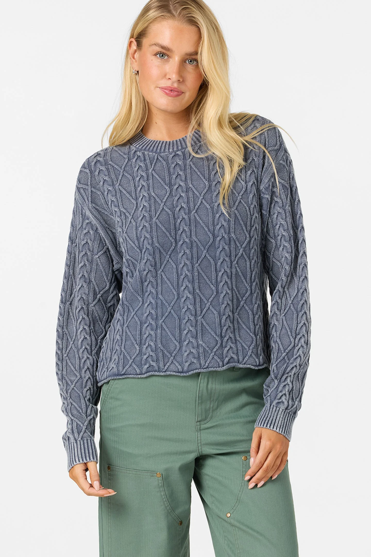 O'Riginals Misha Cable Knit Long Sleeve Sweater - 1