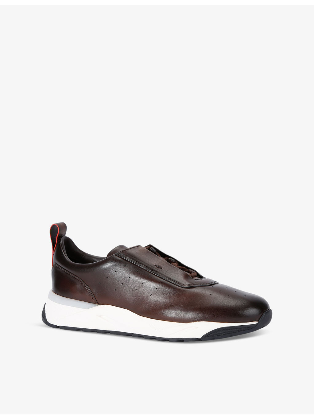 Innova perforated leather low-top trainers - 3