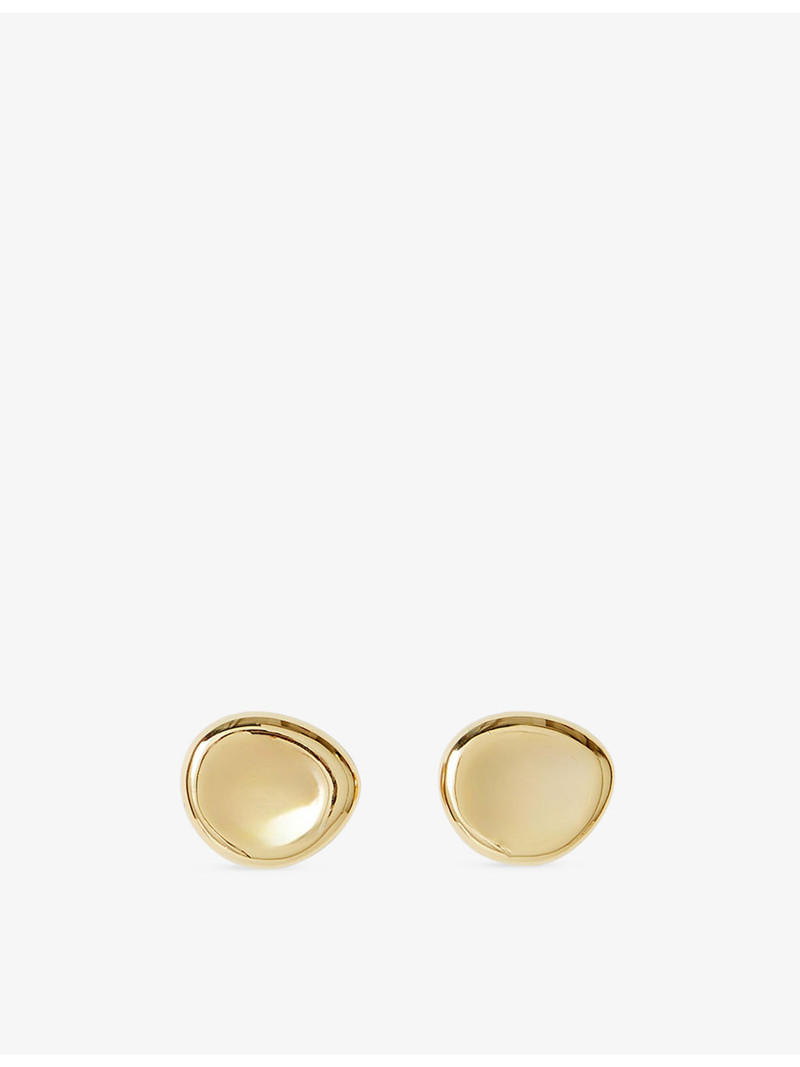 Medium Bean Metal Earrings 1