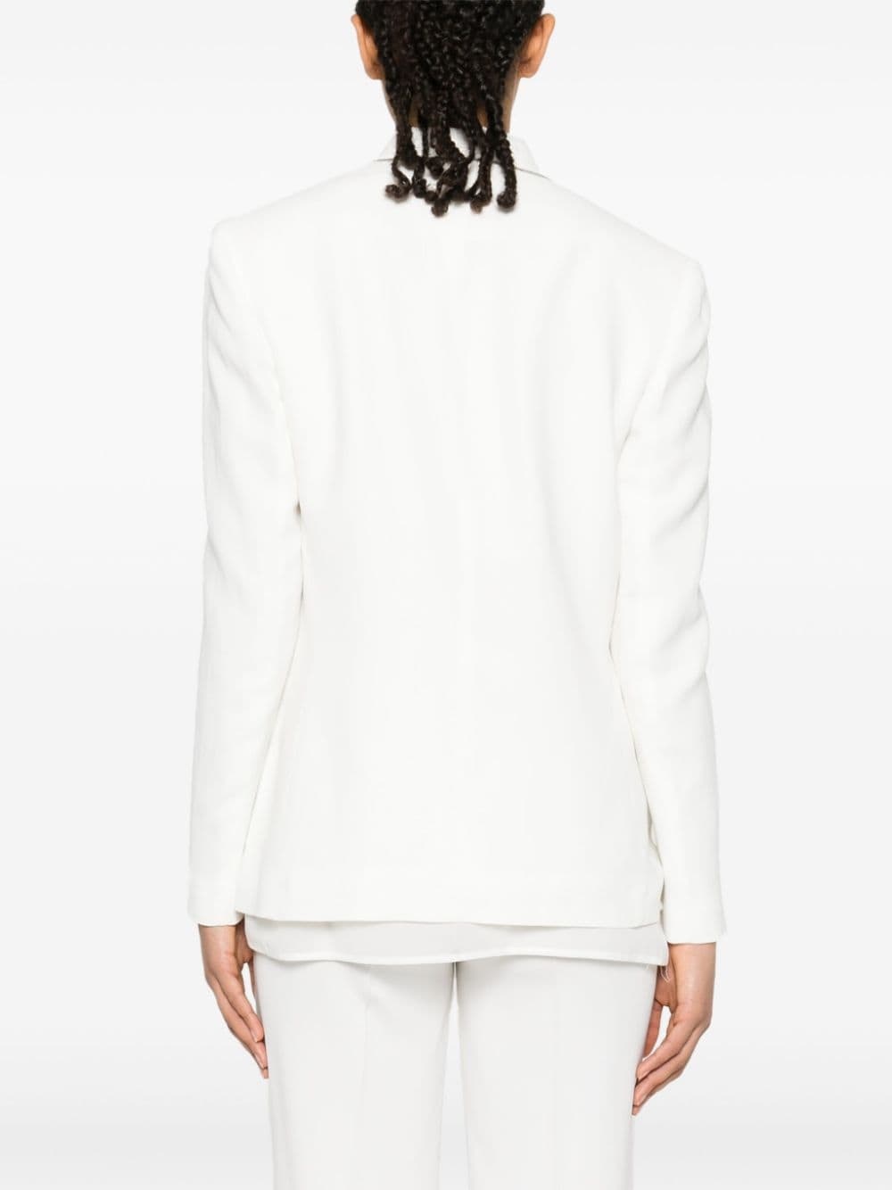 layered single-breasted blazer - 4