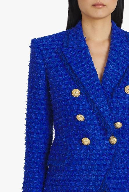 “Gitane” blue tweed jacket with embroidered jewel badge - 6