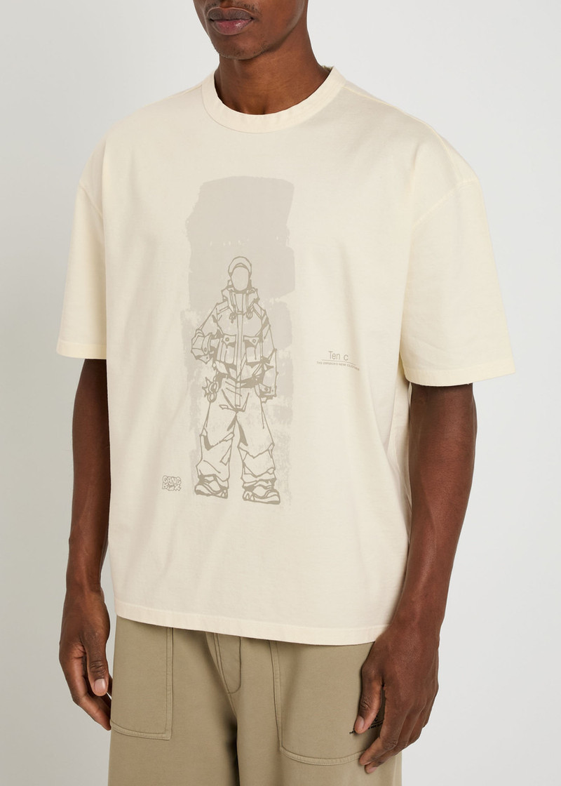 Ten C Ten C Manica Corta Printed Cotton T-shirt outlook