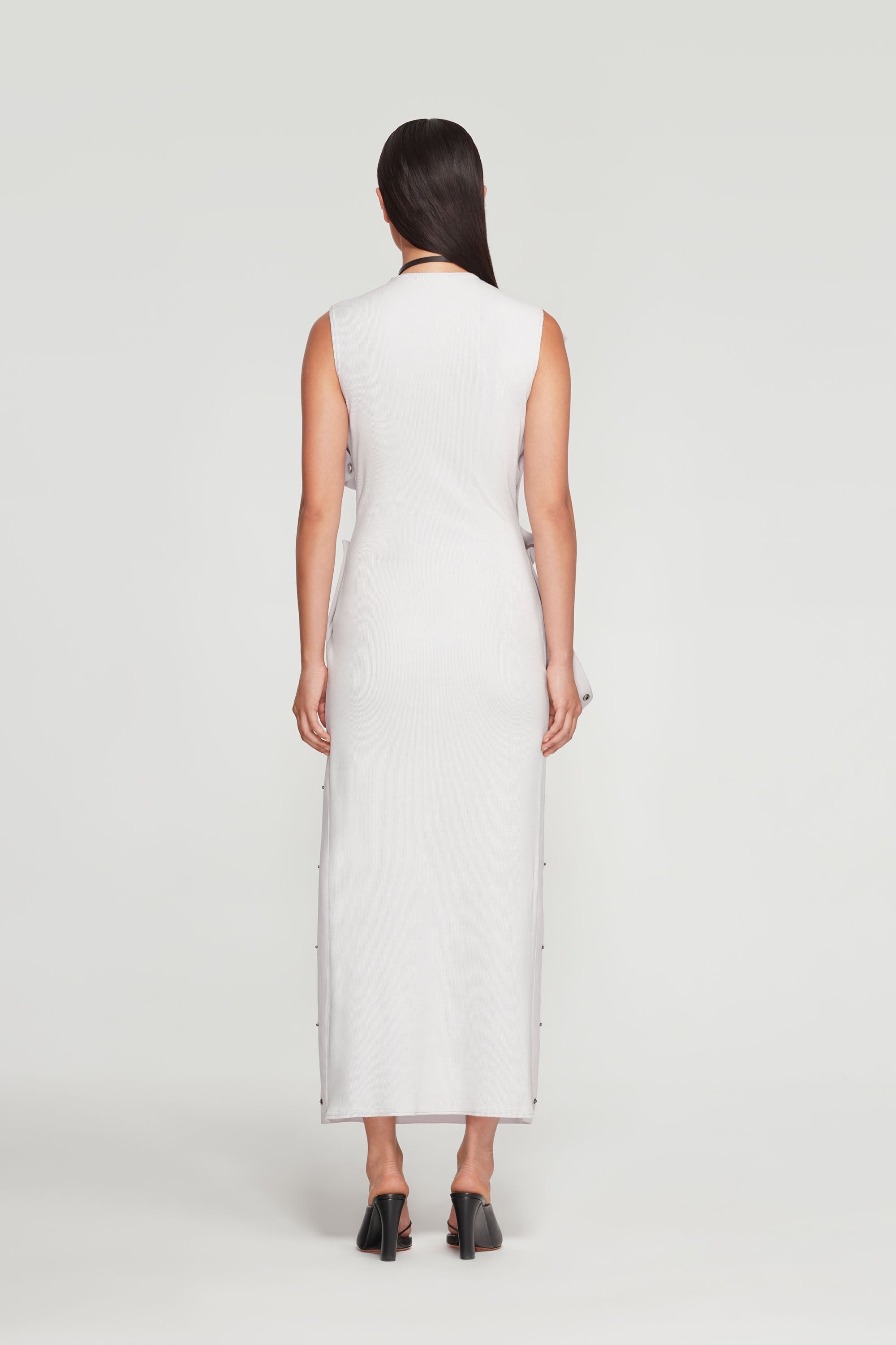 Snap Panel Sleeveless Dress - 6