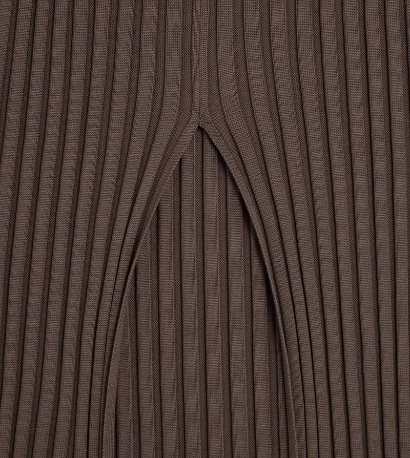 SKIRT IN SILK - BROWN 3